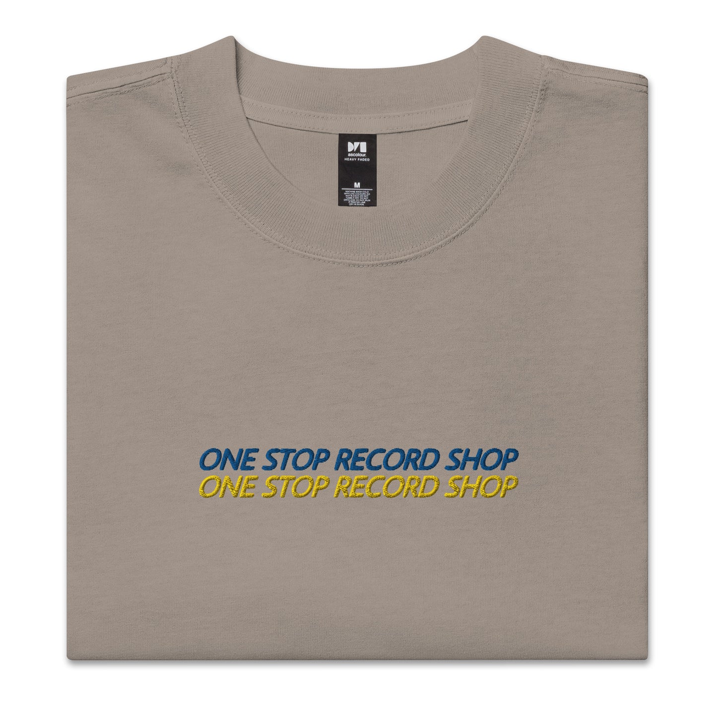 Oversized Faded One Stop Record Shop Tee